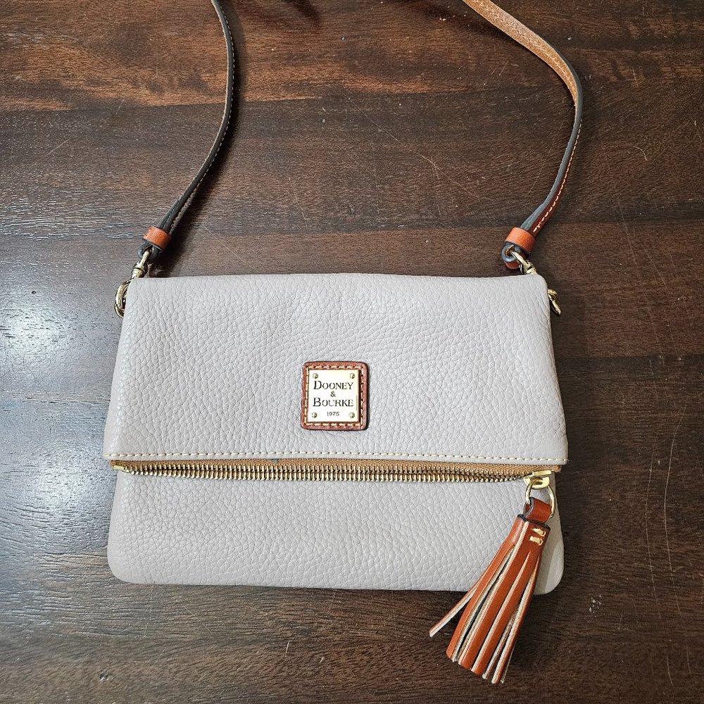 Dooney & Bourke Pebble Grain Foldover Zip Crossbody